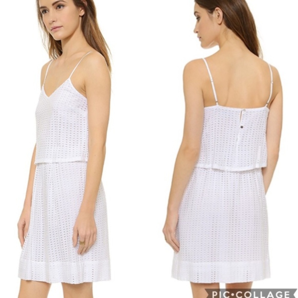 Madewell Skyline Eyelet Overlay Dress